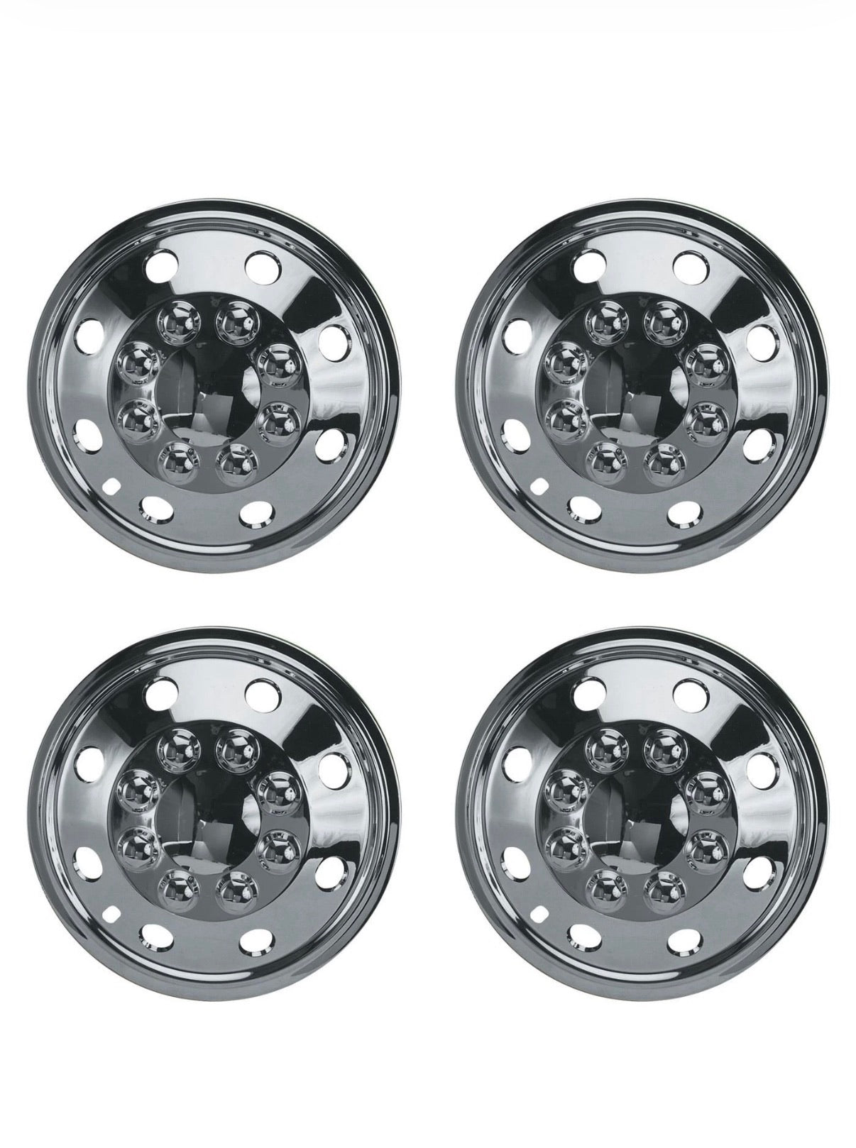 Set Of 4 15 Inch Chrome Wheel Trims Motorhome RV Camper Van Work Van Stylish