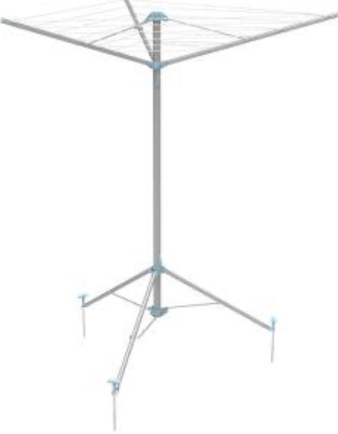 Via Mondo Portable 3 Arm Clothes Dryer Home Motorhome Caravan Camper-van 120X120X145