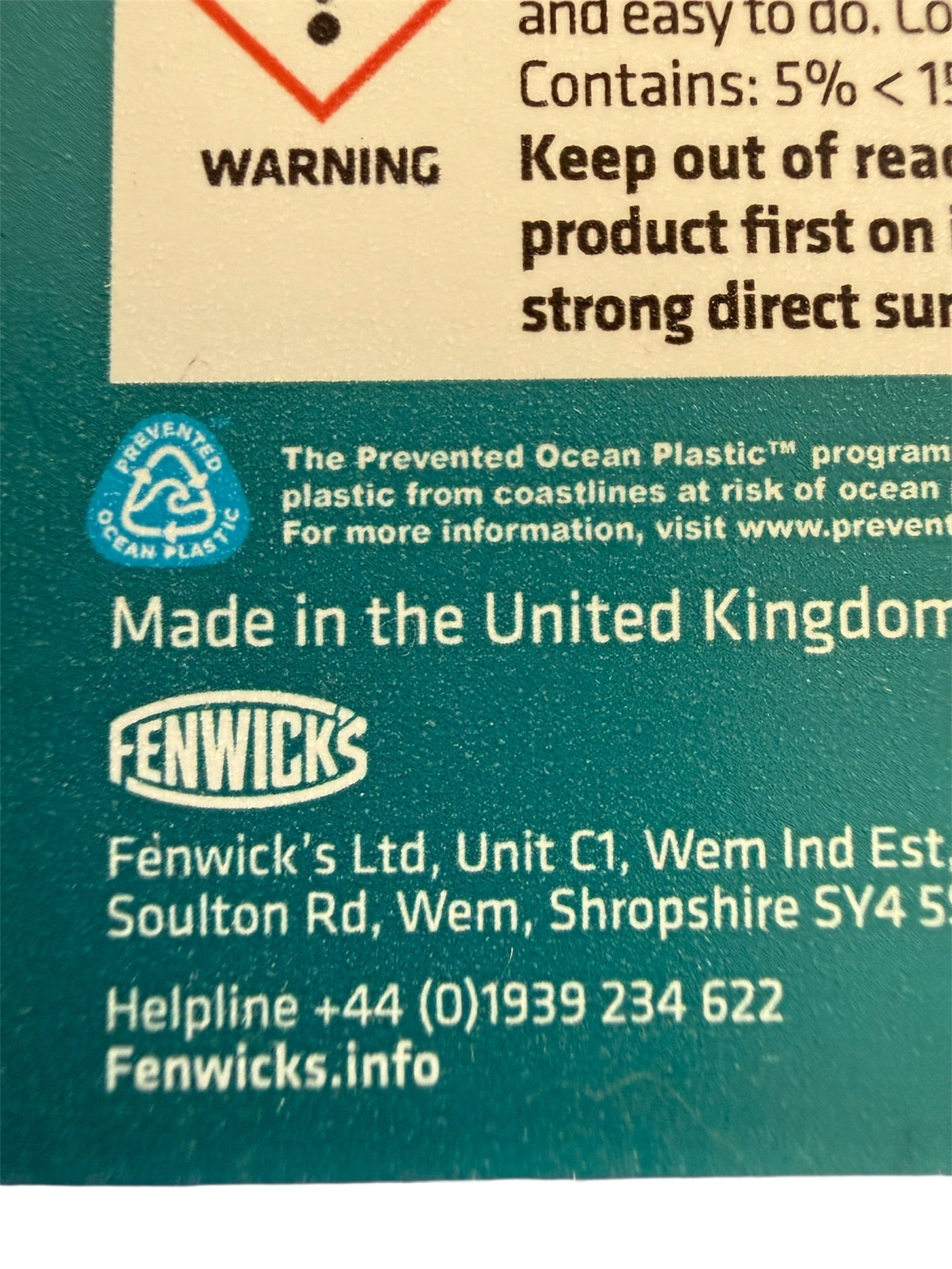 Fenwick's Waste Pipe/Tank Cleaner Motorhome Camper Van Caravan FREE POSTAGE
