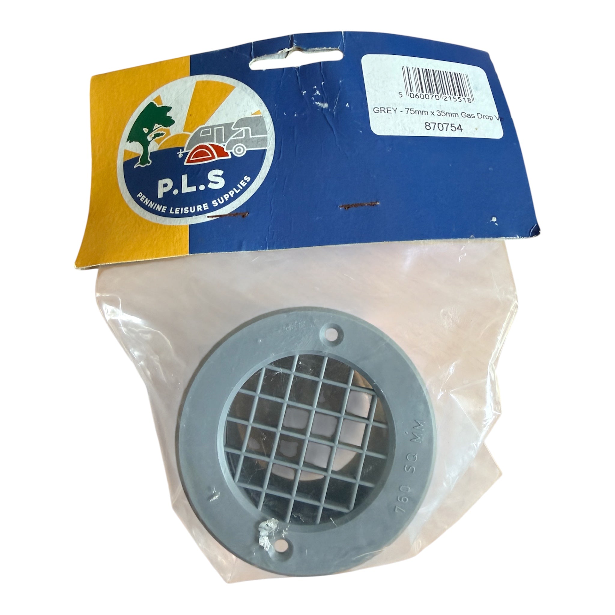 PLS Gas Drop Valve Outlet 75mmX35mm Grey or White