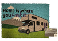 Home Is Where You Park It Mat For Motorhome Camper Van Home Hard Wearing
