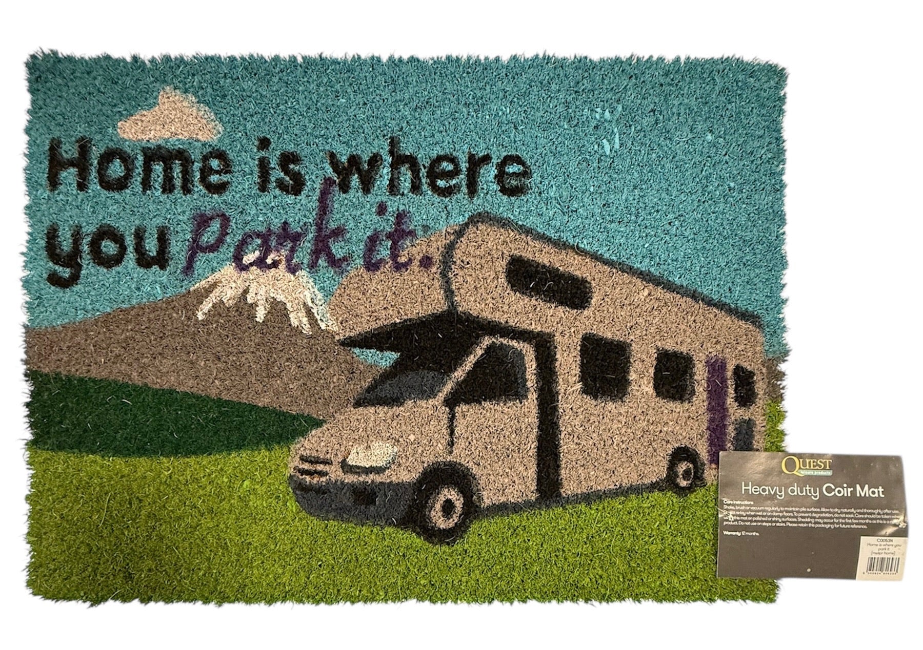 Home Is Where You Park It Mat For Motorhome Camper Van Home Hard Wearing