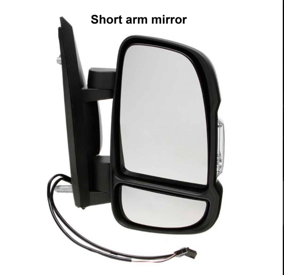 White Mirror Cover Protectors Ducato Boxer Citroen For 2007+ Short Arm Mirrors