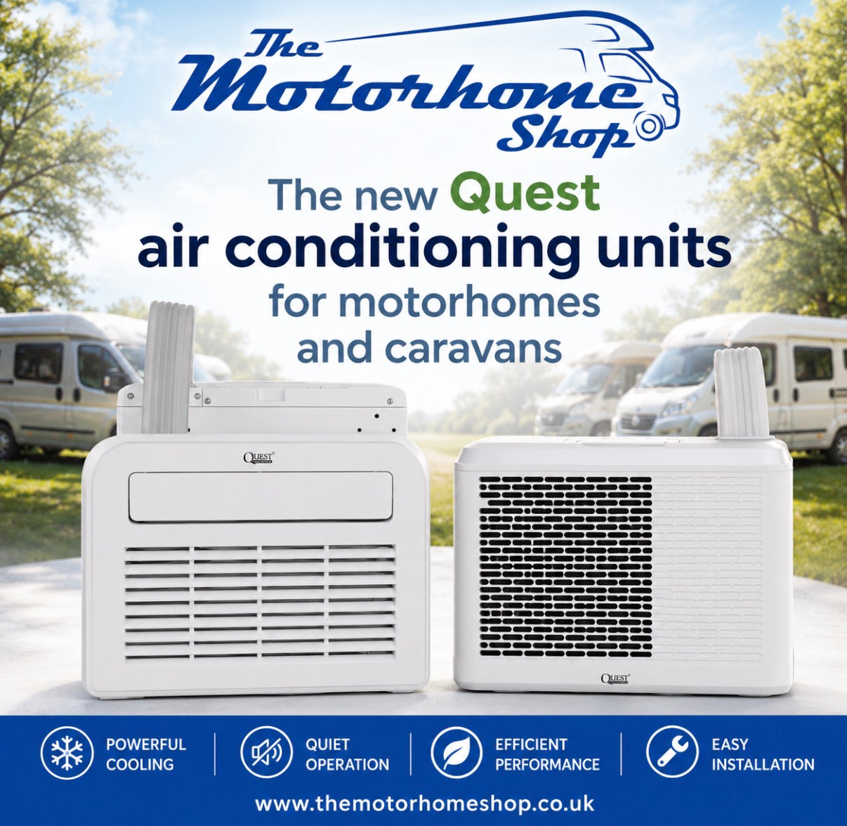 Quest E0400 Ice Air Conditioning Split Cold/Heat Compact Units Motorhome & Caravan