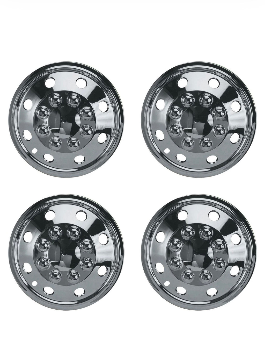 16 inch Chrome Wheel Trims Hub Caps Motorhome RV Camper Van HorseBox Full Set of 4