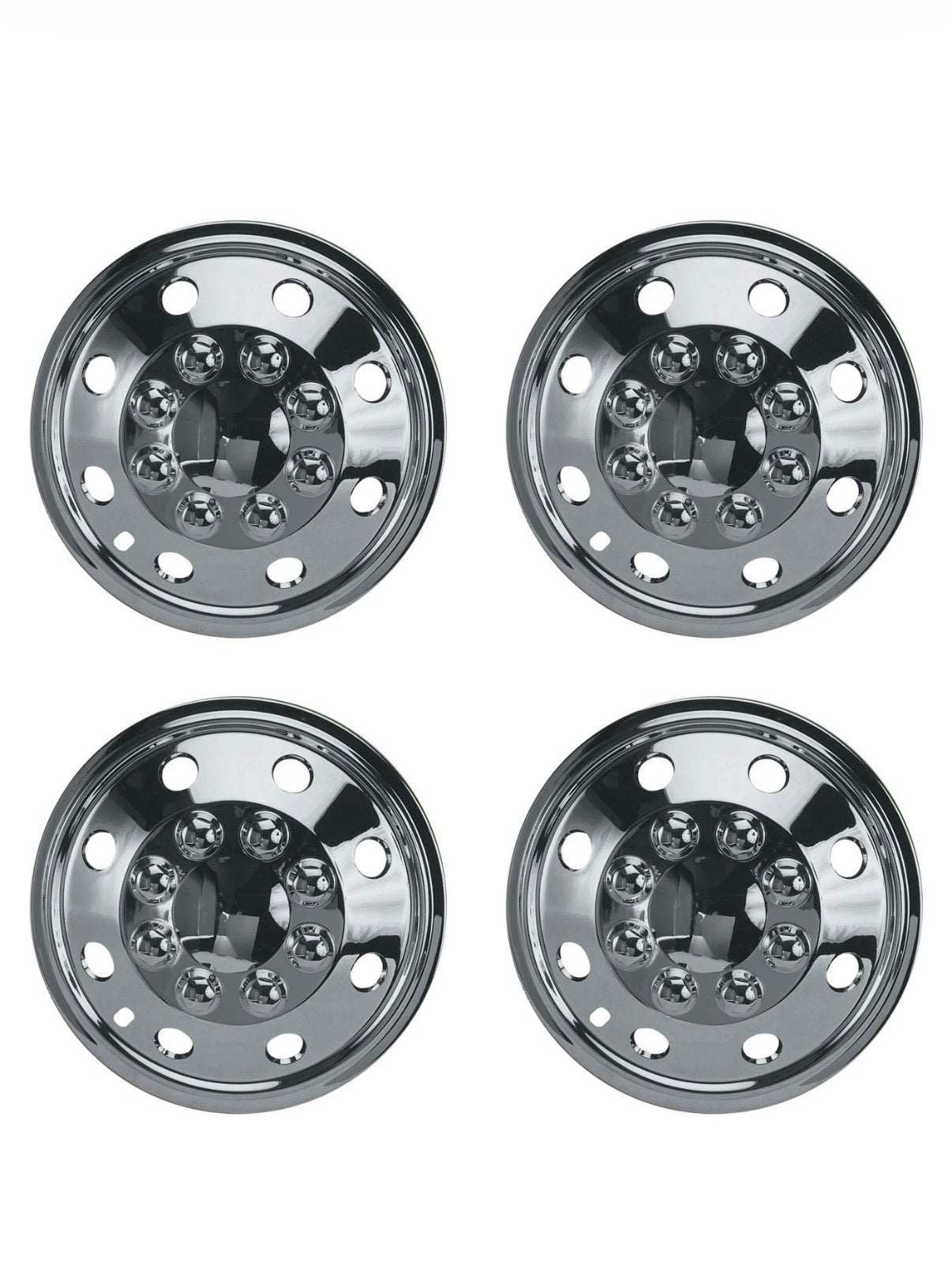 16 inch Chrome Wheel Trims Hub Caps Motorhome RV Camper Van HorseBox Full Set of 4