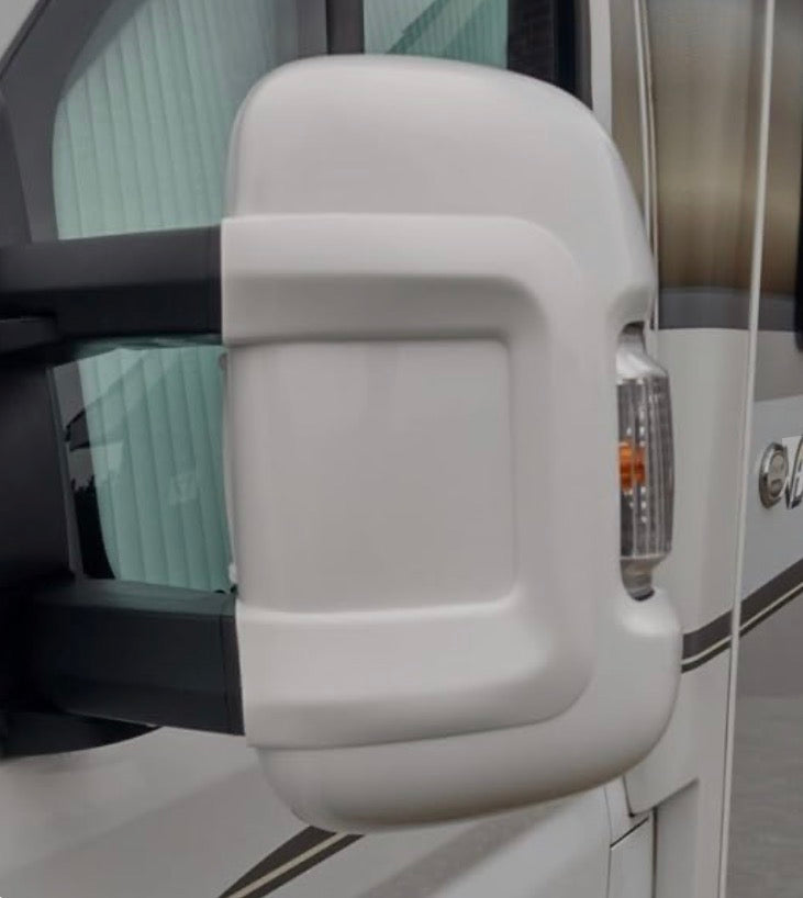 White Mirror Cover Protectors Ducato Boxer Citroen For 2007+ Short Arm Mirrors