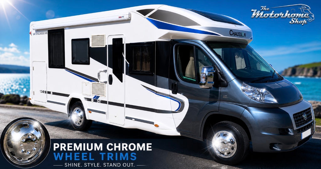 16 inch Chrome Wheel Trims Hub Caps Motorhome RV Camper Van HorseBox Full Set of 4